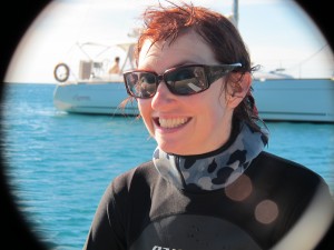 My daughter Claire in diving mode..