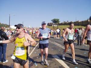 Rich and Chris at 20km mark Rich and Chris at 20km mark