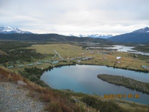 Rio Serrano valley where we stayed (cabanas in middle of picture)
