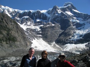 In French Valley at turnaround point. Note dirty glacier in the lower background.