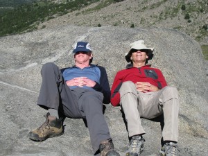 Resting up in French Valley before heading back to Ferry.