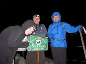 At the top with Andrew and Katalin...! At about 4am in the morning...freezing and could not see anything...!