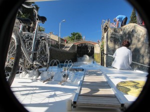 In the seven locks at Fonserranes