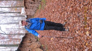 Yours truly amongst neatly stacked woodpiles...the wood is owned and shared by the community..!