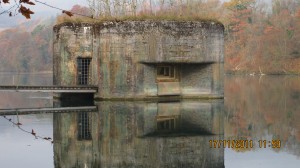 A WW2 bunker on the Rhine River (the border between Germany and Switzerland)