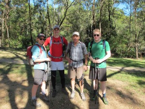 The team looking good at 9km into the first training walk