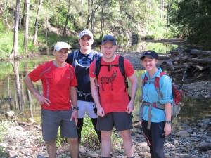 Stop for team photo on second training walk