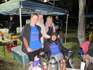 The support crew at Lake Manchester...half way mark.