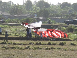 Launching kite as part of kite festival