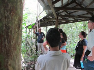 Fernando taking us on the rainforest walk
