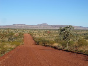 First view of the Pilbara with Hamersley Range in background