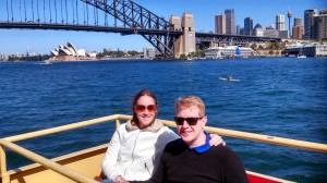 On ferry with Ryan and Alissa enroute Darling Harbour to Circular Quay