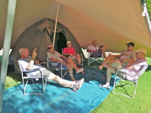 Discussing the days program