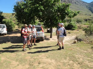 The hike group about to set off