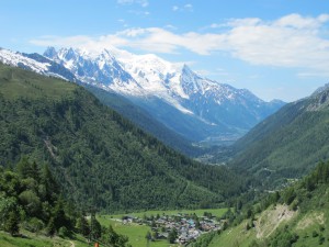 Looking back down the Chamonix Valley from Col de Baume at 2200m - the border between France and Switzerland