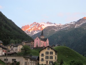 View from hotel in Trient - first stopover on Haute Route