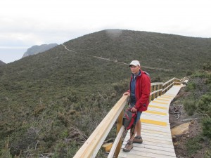 On the track (or rather boardwalk) to Cape Pillar...!